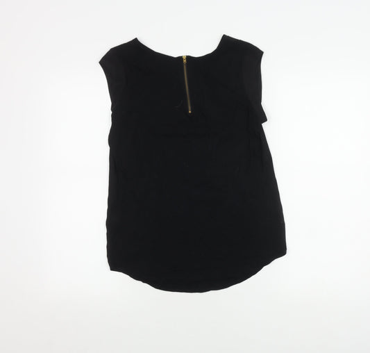 Womens UK Size 8 NEXT Black Basic Blouse