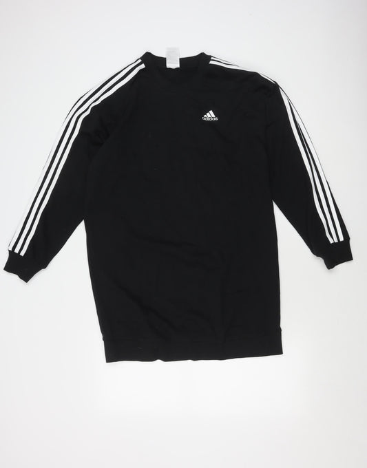 Additional front view of Adidas Black Logo Long Sleeve Dress XS