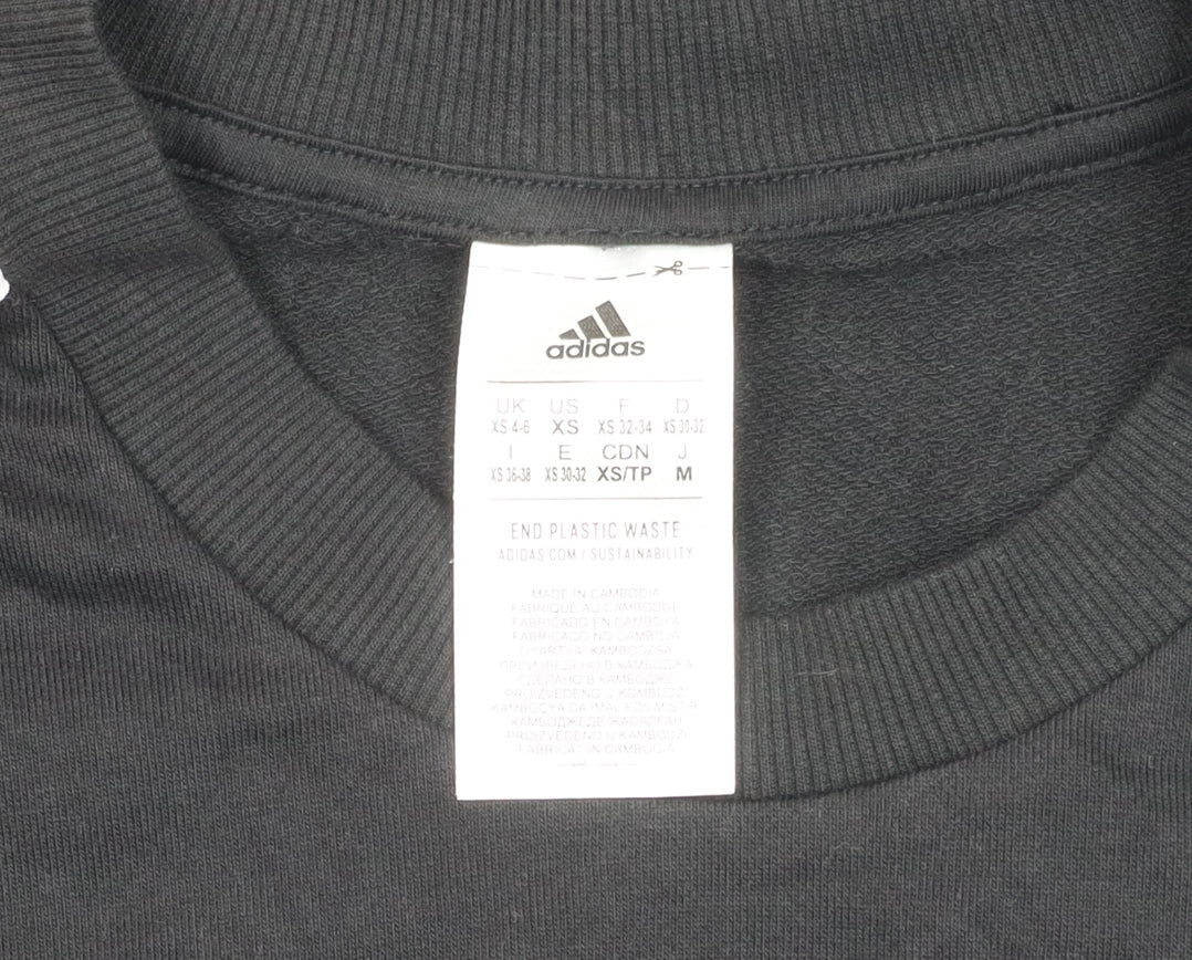 Adidas Black Logo Long Sleeve Dress XS
