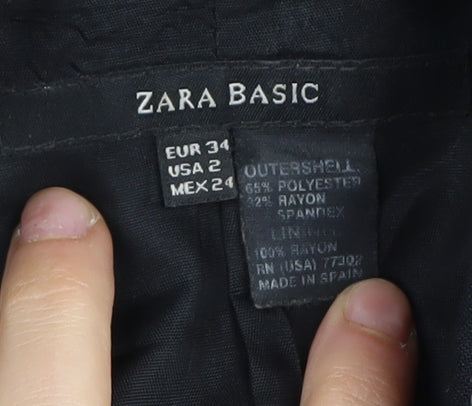Zara Basic Women's Black Slim Suit Jacket Size 6