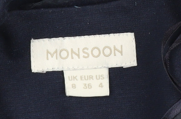 Monsoon Women's Blue Regular Blazer Size 8
