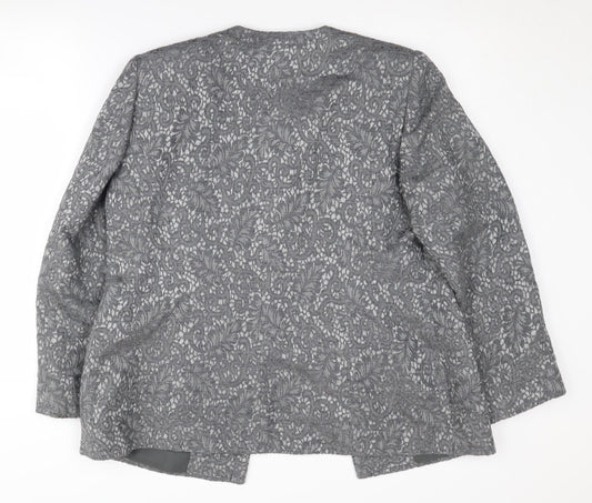 Eastex Grey Paisley Suit Jacket Women Size 12