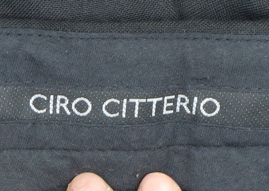 Mens UK Size 34L Ciro Citterio Casual Workwear Black Trousers