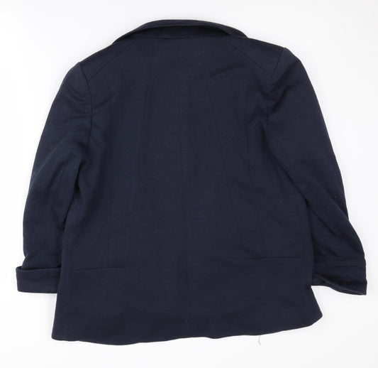 Wallis Women's Blue Blazer, Size 10, Lined Notch Lapel