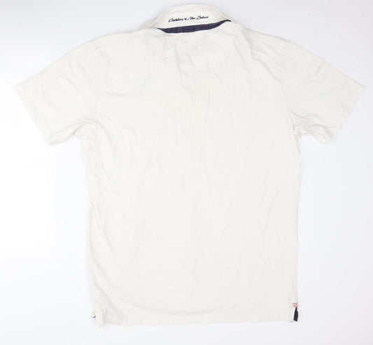 Canterbury Men's White 2XL Polo, Collared Short Sleeve