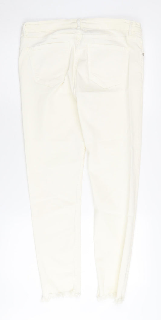 Ivory Zara Women's Jeans Size 14 - Classic Style