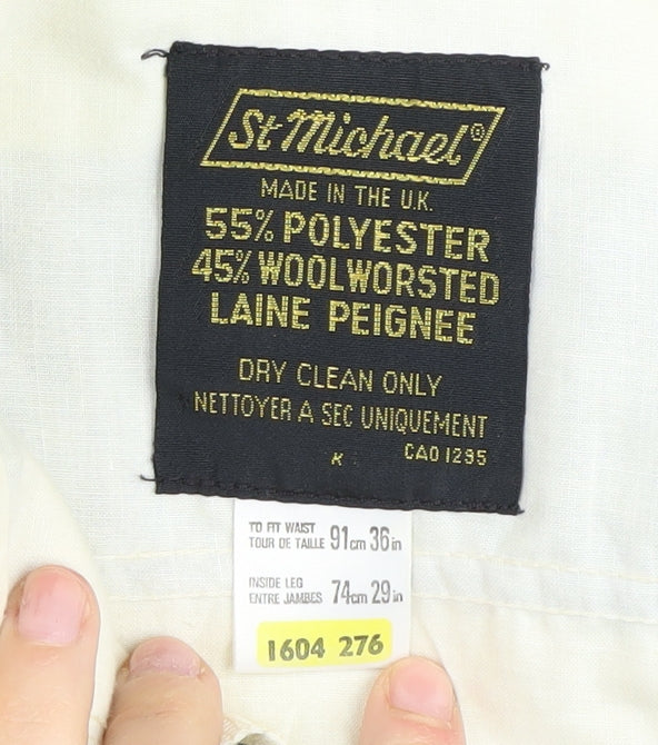 St Michael Grey Pinstripe Trousers, Size 36, Workwear Style