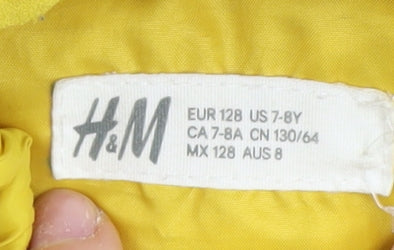 H&M Boys Yellow Puffer Jacket, 9-10 Years, Hooded, Casual