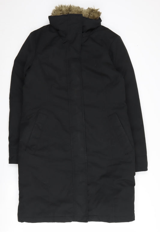 Womens UK Size 12 Warehouse Black Parka Coat