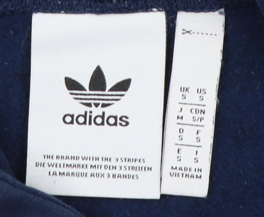 Adidas Blue Unisex Hoodie S - Logo, Comfortable Fit