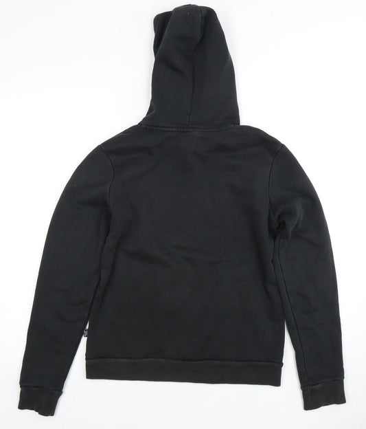 Puma Black Unisex Pullover Hoodie, Size 12, Casual Style