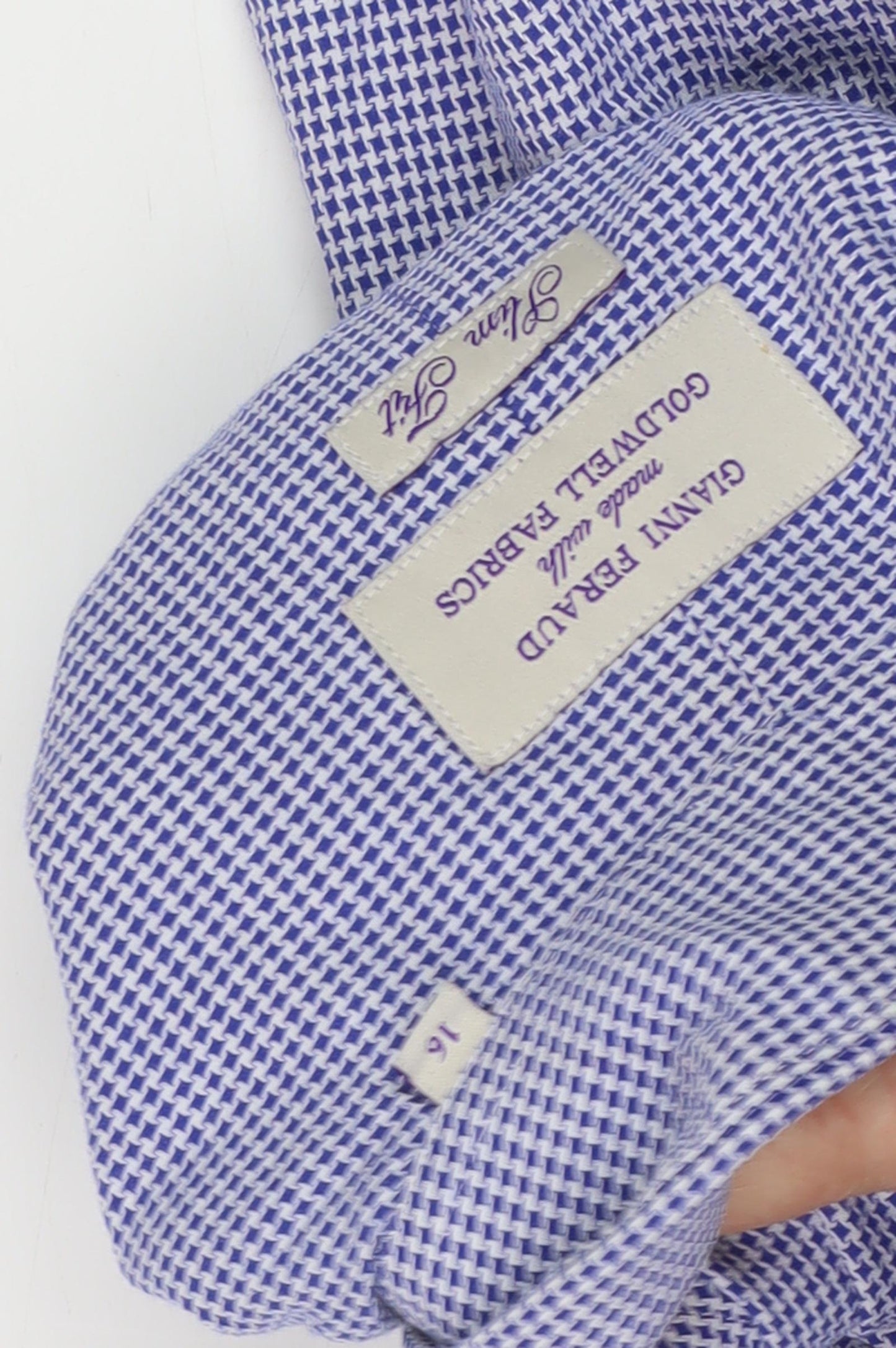 Gianni Feraud Men's Blue Slim Fit Check Shirt 16
