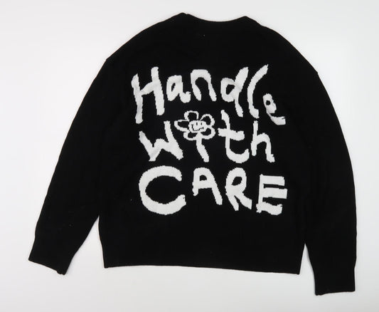Womens UK Size M H&M Black Pullover Jumper