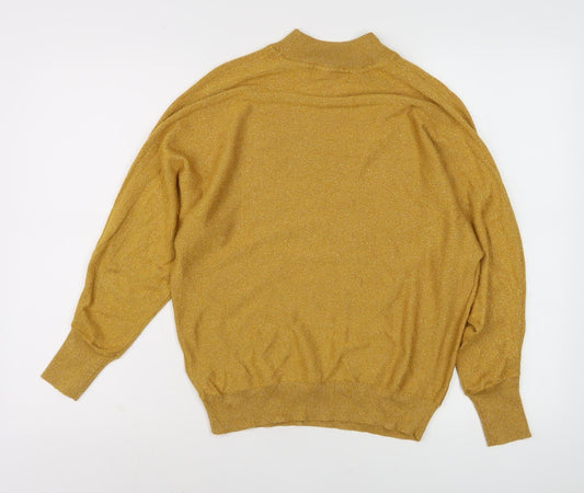 Womens UK Size S Marks and Spencer Gold Pullover Jumper