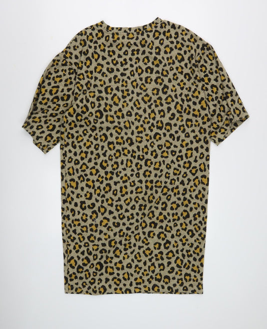 Marks and Spencer Women Brown Animal Print Dress Size 8