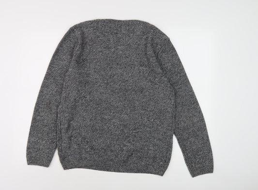 Topman Men's Grey Cable-Knit Pullover Jumper M