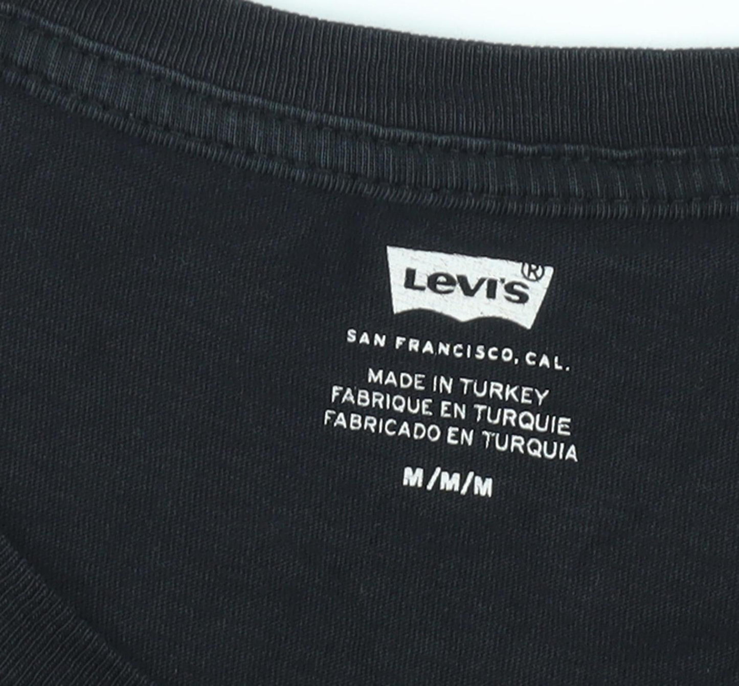 Levi's Men's Black Cotton Logo T-Shirt Size M