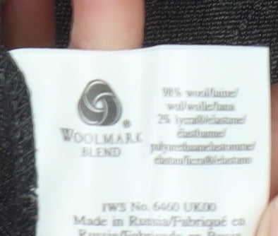 Laura Ashley Women's Black Striped Wool Trousers