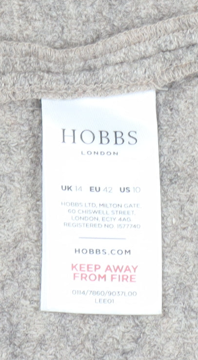 Hobbs Women's Grey Wool Pencil Skirt UK 14 Workwear