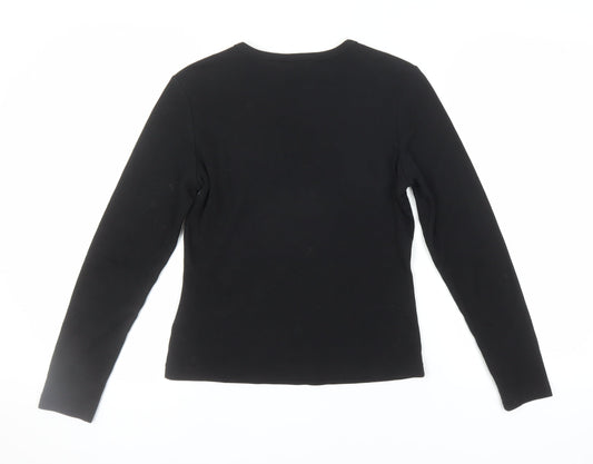 Mexx Women's Black Long Sleeve Basic T-Shirt L