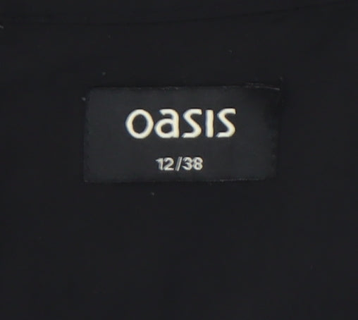 Oasis Women's Black Geometric Pencil Skirt Size 12