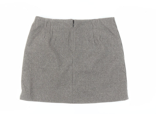 Next Women's Grey Herringbone Pencil Skirt Size 16 Tall