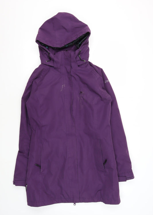 Womens UK Size XS Trespass Purple Rain Coat
