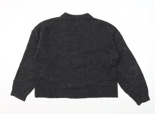 Womens UK Size M H&M Grey Pullover Jumper
