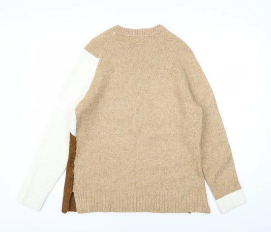 Womens UK Size S Marks and Spencer Beige Pullover Jumper