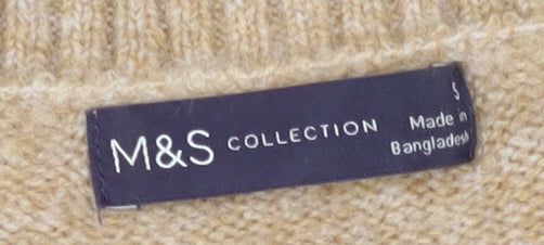 Womens UK Size S Marks and Spencer Beige Pullover Jumper