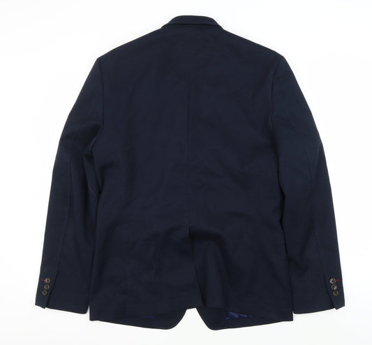 Mens UK Size 40 Burton Regular Blue Suit Jacket