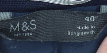 Mens UK Size 40 Marks and Spencer Regular Blue Suit Jacket