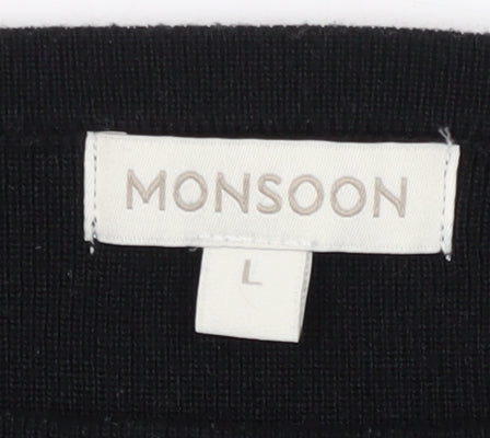 Womens UK Size L Monsoon Black Pullover Jumper