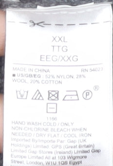 GAP Women's Grey Striped Pullover Jumper XL