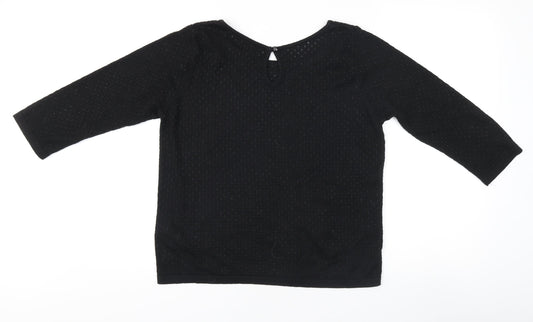 Womens UK Size 12 Marks and Spencer Black Pullover Jumper