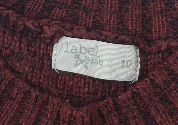 Womens UK Size 10 Label Lab Red Pullover Jumper