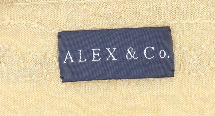 Womens UK Size 10 Alex & Co. Yellow T-Shirt