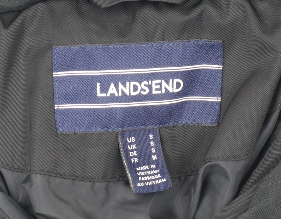 Womens UK Size S Lands' End Black Puffer Jacket