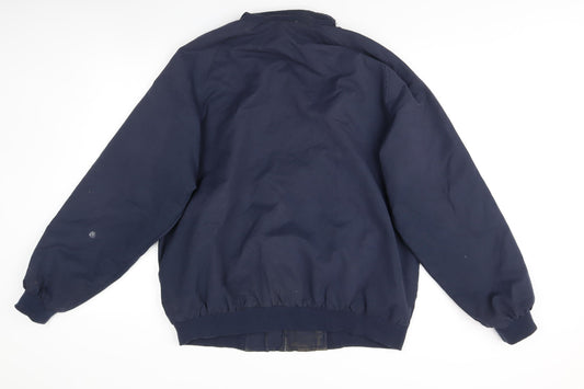 Mens UK Size L Carabou Blue Bomber Jacket