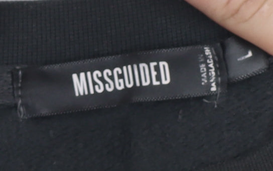 Womens UK Size L Missguided Black Pullover Jumper