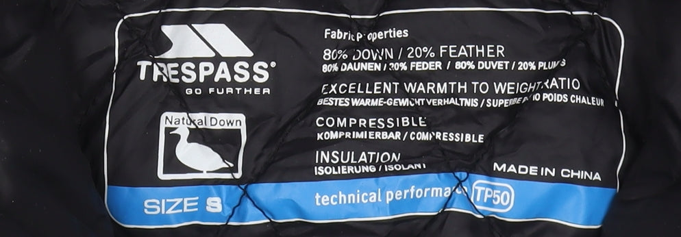 Womens UK Size S Trespass Black Puffer Jacket