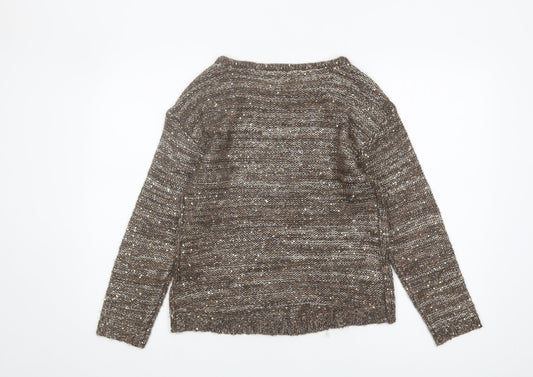 Womens UK Size 10 Rocha John Rocha Brown Pullover Jumper