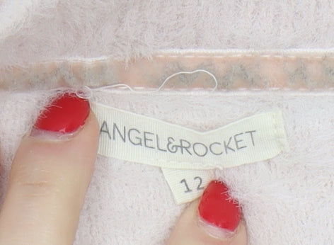 Angel & Rocket Teens Pink Pullover Jumper Size 12Y