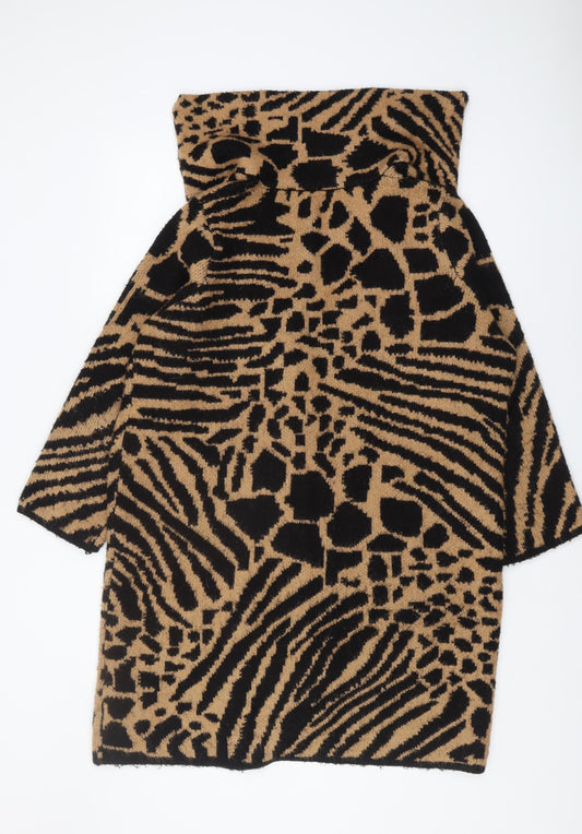 Womens UK Size 16/18 Capsule Brown Cardigan Jumper
