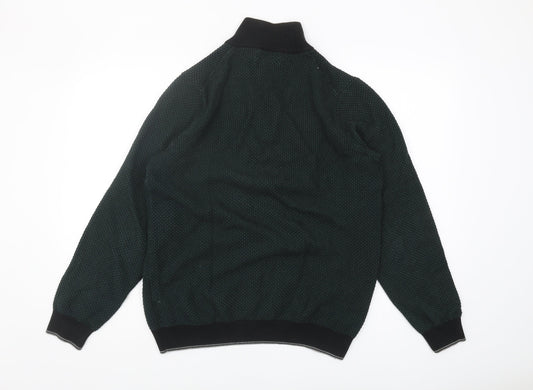 Marks and Spencer Men's Medium Green High Neck Jumper