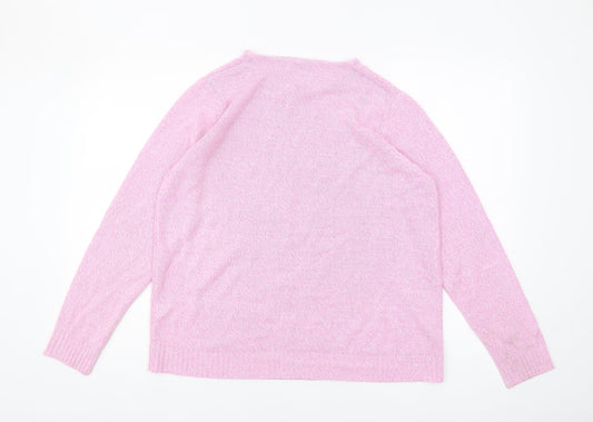 Womens UK Size L Honor Millburn Pink Pullover Jumper