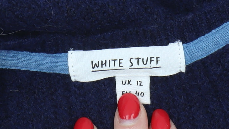 Womens UK Size 12 White Stuff Blue Cardigan Jumper