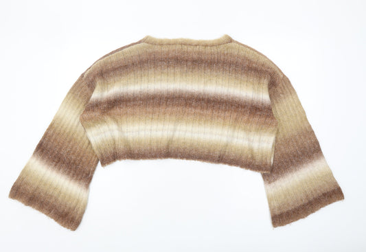 Cider Women's Brown Striped Pullover Jumper XL