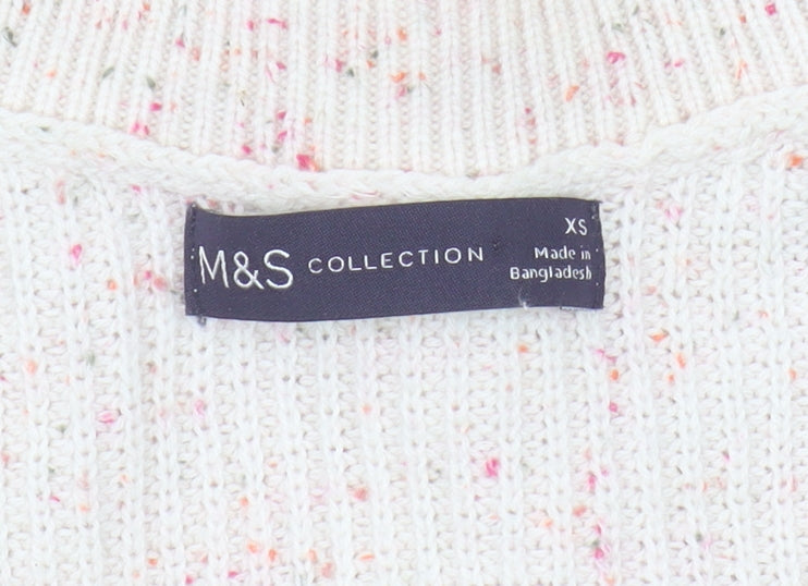 Womens UK Size XS Marks and Spencer Ivory Pullover Jumper
