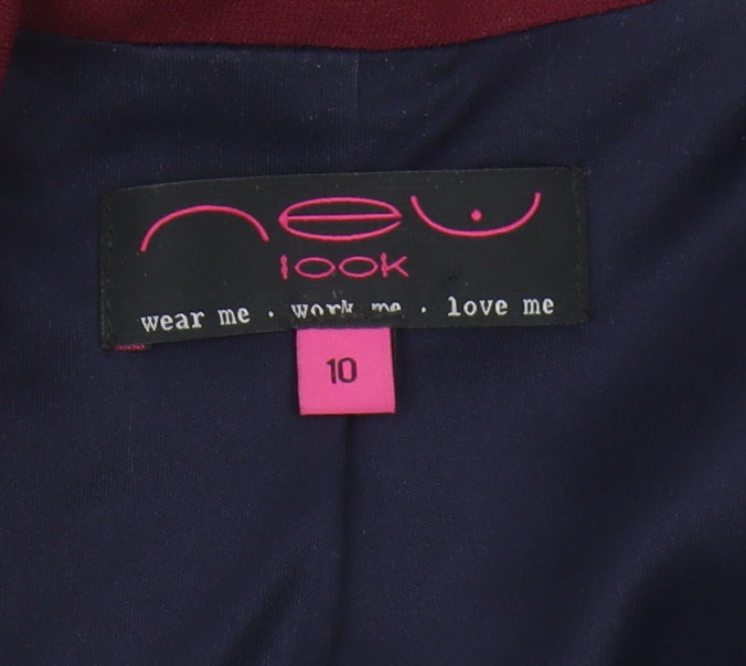 New Look Women's Red Blazer, Size 10, Lined